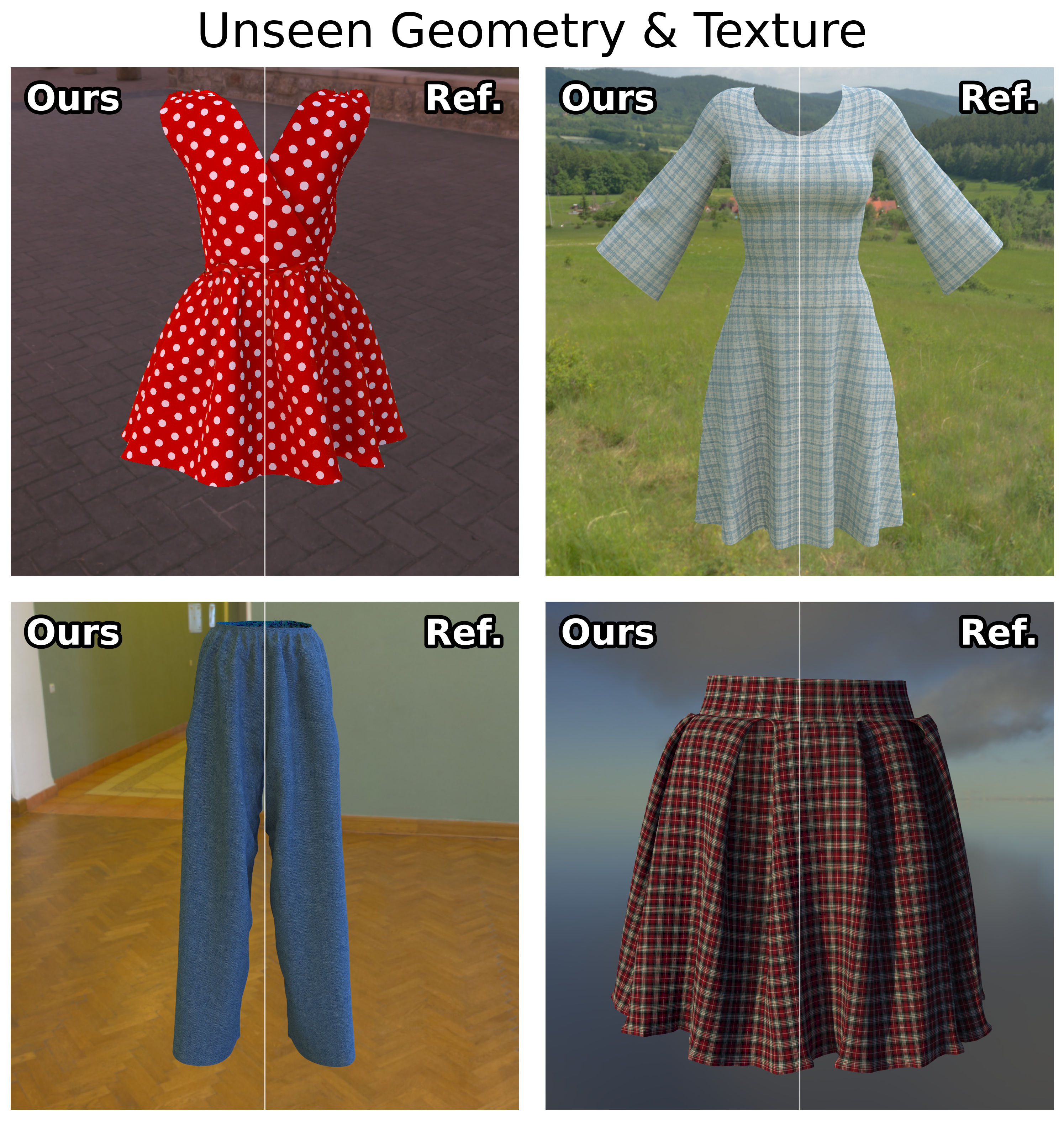 Generalization to unseen garments